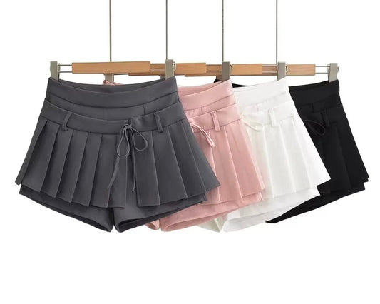 サイドリボンプリーツフリルスカパン