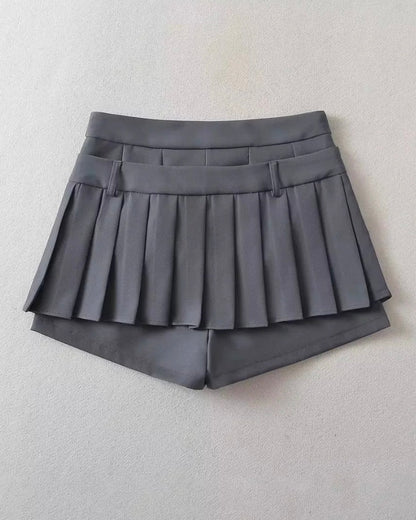 サイドリボンプリーツフリルスカパン